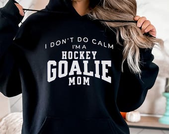 Funny Ice Hockey goalie mom hoodie gift for hockey goalie player,hooded sweatshirt hockey goalie mama hockey player shirt from hockey player