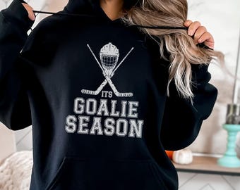 Torwart Saison Angst vor dem Torhüter Eishockey Torwart Mama oder Papa Hoodie Geschenk für Hockeytorhüter Spieler, Kapuzenpullover Hockeytorhüter Trainer
