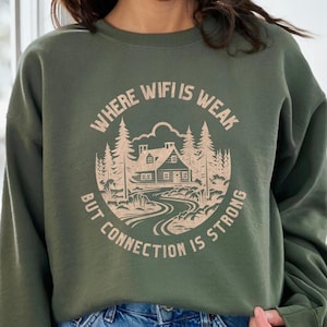 Hiking And Nature Outdoor T-Shirt - No Wifi In Mountains Hiking And Nature Outdoor T-Shirt - No Wifi In Mountains