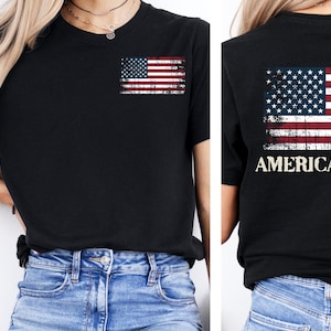 America is Back President Trump shirt for men or women, Make America Great Trump American flag tshirt, 4th of July Tee, patriotic t-shirt