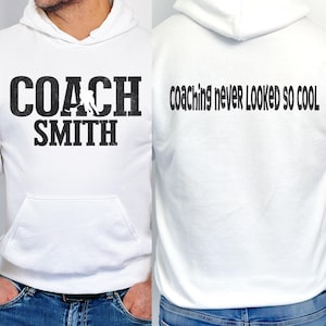 Custom hockey Coach unisex hooded sweatshirt birthday gift for her or him, hockey coach hoodie, ice hockey life,hockey sweater, hockey shirt
