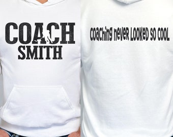 Custom hockey Coach unisex hooded sweatshirt birthday gift for her or him, hockey coach hoodie, ice hockey life,hockey sweater, hockey shirt