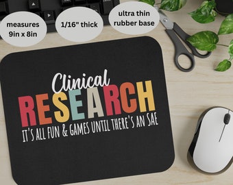 Clinical Researcher gift for him or her mouse pad, clinicalresearch gifts for research office, clinical research coordinator, research nurse