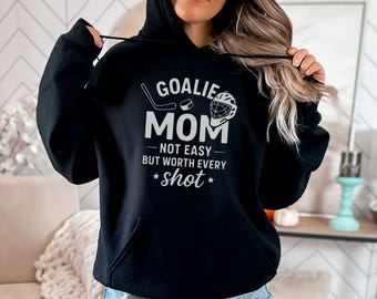 Lustiges Eishockey Torhüter Mama Hoodie Geschenk für Hockey Torhüter Spieler, Kapuzen Sweatshirt Hockey Torhüter Mama Hockeyspieler Shirt vom Hockeyspieler