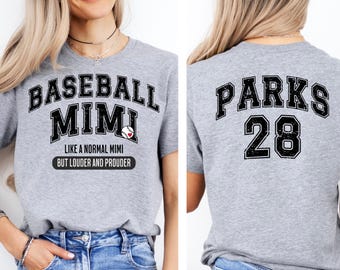 Custom Baseball Mimi T shirt gift for new Mimi birthday, Personalized baseball Mimi tshirt,sports mimi gift for Mimi birthday,baseball lover