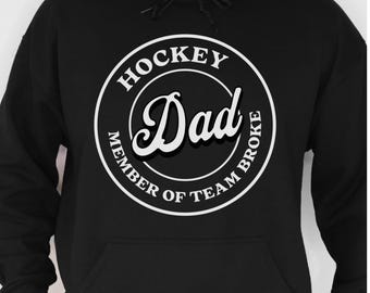 Lustiger Hockey Papa Hoodie, Geschenk vom Hockeyspieler, Kapuzenpullover für Eishockey Papa, Vatertagsgeschenk für Hockey Papa
