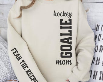 Felpa girocollo da portiere di hockey per la mamma, regalo di compleanno, maglietta da portiere di hockey per la festa della mamma, maglione da portiere di hockey per la mamma