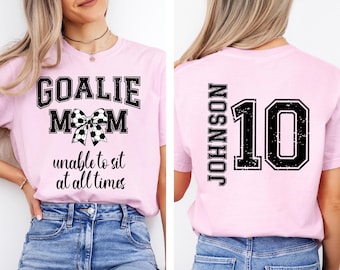 Camiseta personalizada y divertida para mamá portera de fútbol, camiseta personalizada para mamá portera de fútbol, camiseta gráfica para mamá portera de jugador de fútbol