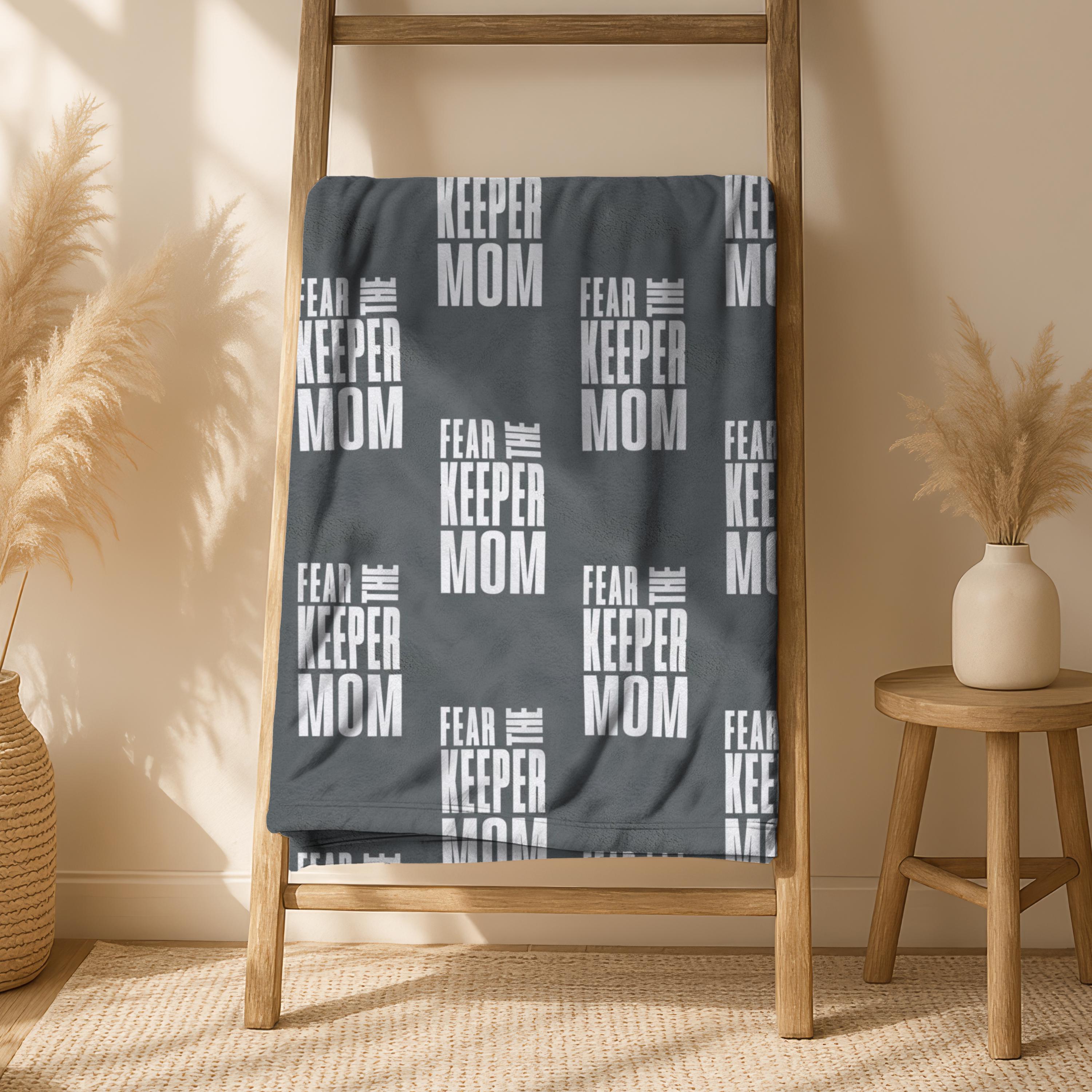 Fear the keeper velveteen blanket from hockey, soccer or lacrosse goalie, player winter sport team gift, goalie gift for grandma or aunt
