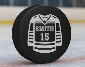 Customized Hockey Puck gift for senior hockey mom, custom ice hockey player grandma gift, hockey dad gift, hockey grandpa gift, hockey aunt