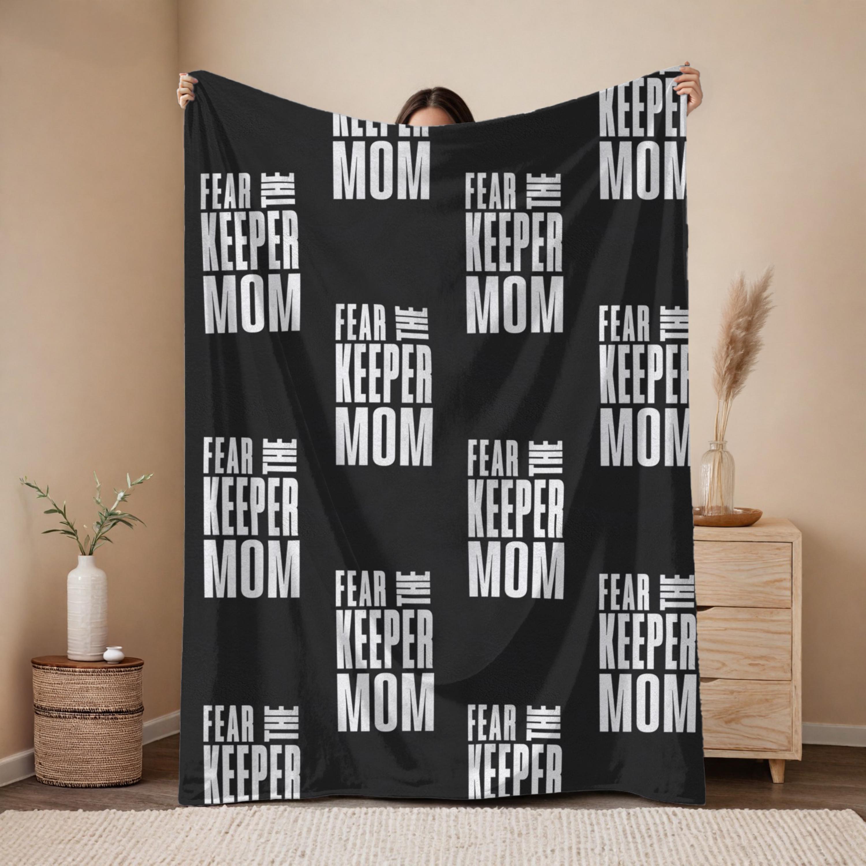 Fear the keeper velveteen blanket from hockey, soccer or lacrosse goalie, player winter sport team gift, goalie gift for grandma or aunt