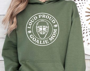 Eishockey Torhüter Mama Sweatshirt Geschenk für ihren Geburtstag, Muttertag Eishockey Torhüter Mama Shirt, Hockey Mama Lebenspullover Hockey Mama Hoodie Geschenk
