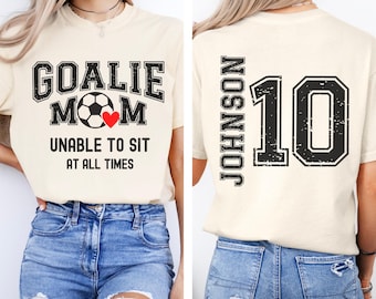Camiseta personalizada y divertida para mamá portera de fútbol, camiseta personalizada para mamá portera de fútbol, camiseta gráfica para mamá portera de jugador de fútbol