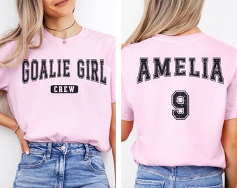 Camiseta personalizada para mamá de portero de fútbol femenino, camiseta de mamá de portero de fútbol, regalo para mamá de portero de fútbol femenino, mamá de fútbol gráfica