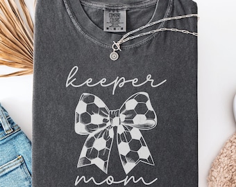Camiseta de colores cómodos para mamá portera de fútbol, camiseta para mamá portera de fútbol, regalo para mamá portera, camiseta gráfica para mamá portera de fútbol