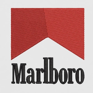 Archivo de bordado del logotipo de los cigarrillos Marlboro