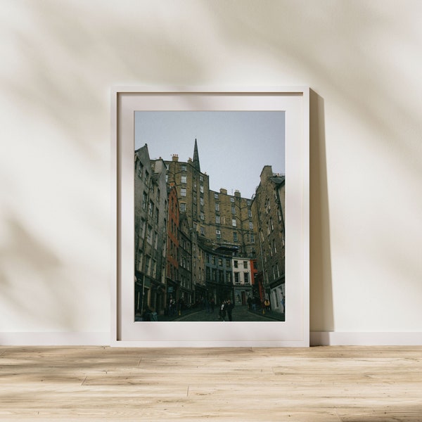 Travel Photo Prints Edinburgh, Scotland, Cityscape, Poster, Photography Art Decor Digital Printable Downloadable Style Wall Victoria Street