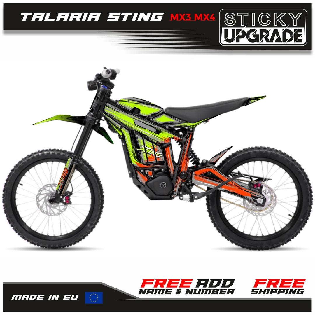 Talaria Sting MX3, MX4 Graphics Kit, Decals, Wrap, Stickers Set 21 Mil ...