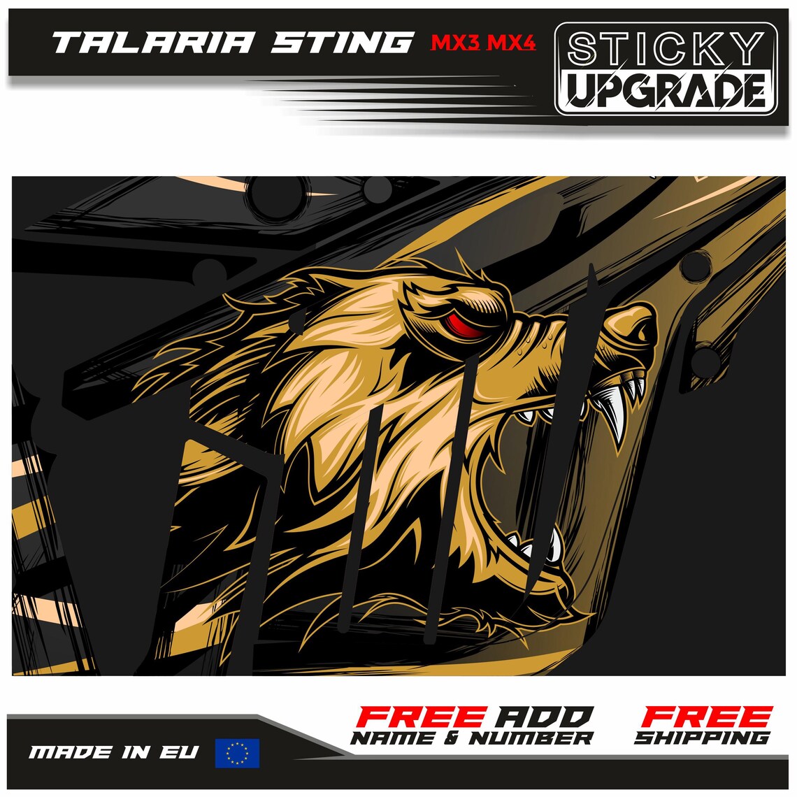 Talaria Sting Graphics Kit, Talaria Mx3 Mx4 Decal, Wrap, Electric Bike ...