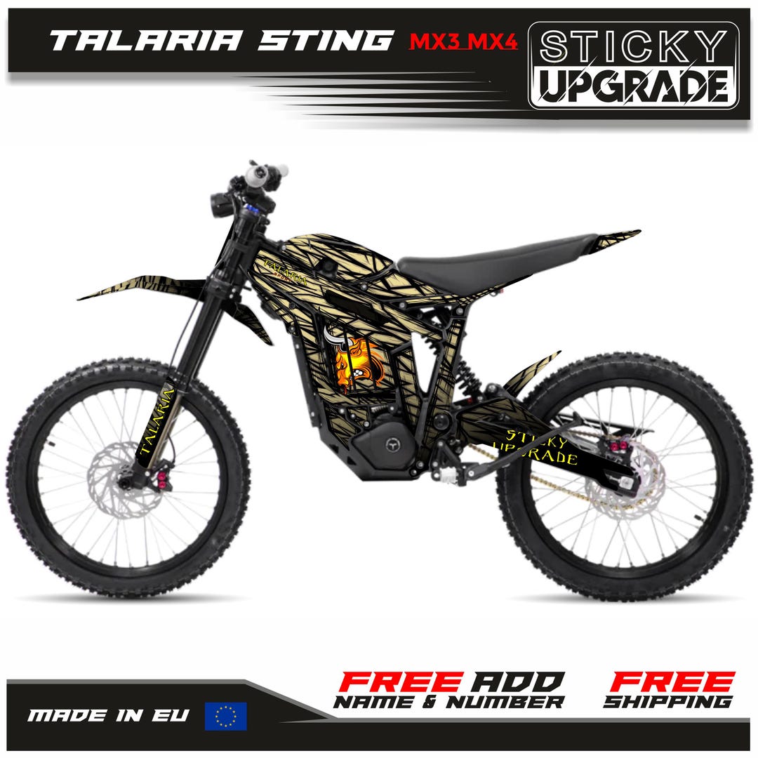 Talaria Sting MX3, MX4 Graphics Kit, Decals Bull Design, Stickers Kit ...