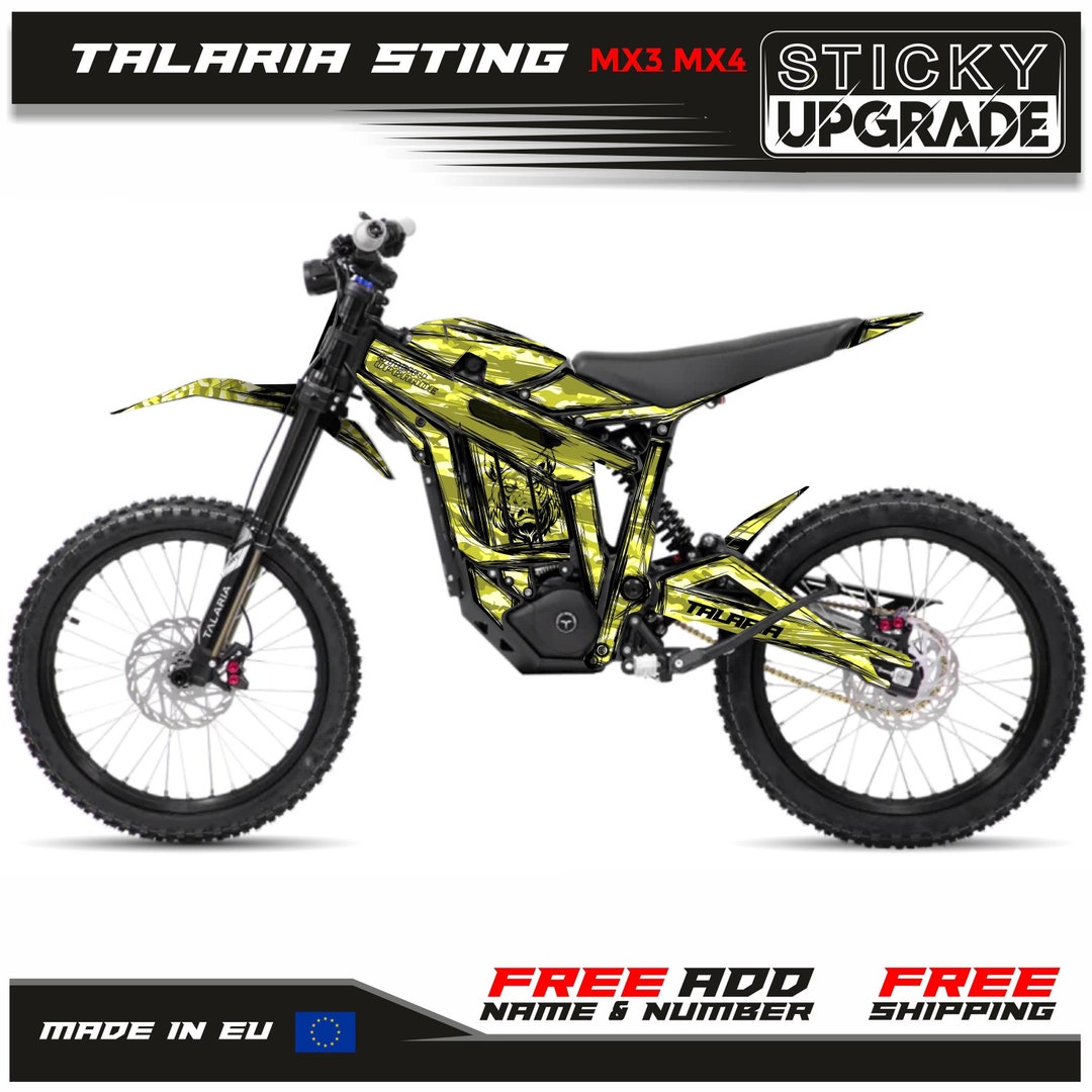 Talaria Sting MX3, MX4 Graphics Kit, Decals, Wrap, Stickers Set 21 Mil ...