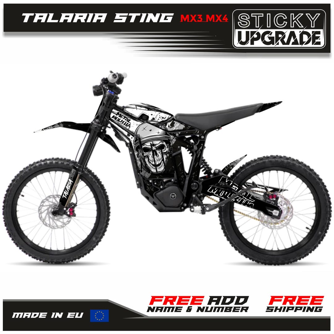 Talaria Sting Graphics Kit, Decals Kit R MX, Stickers Scull Kit 21 Mil ...