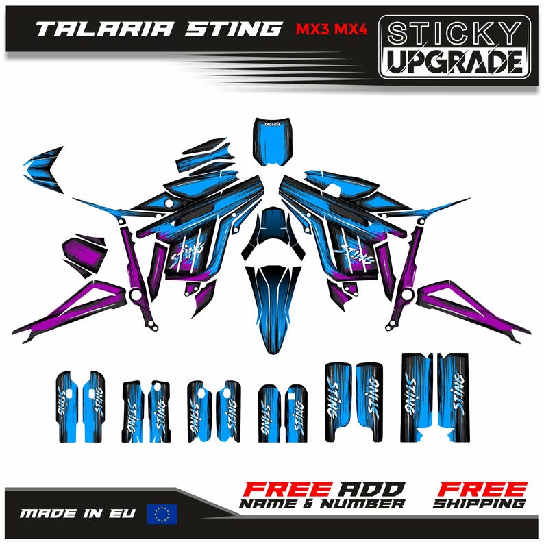 Talaria Sting Graphics Kit, Talaria Mx3 Mx4 Decal, Wrap, Electric Bike ...