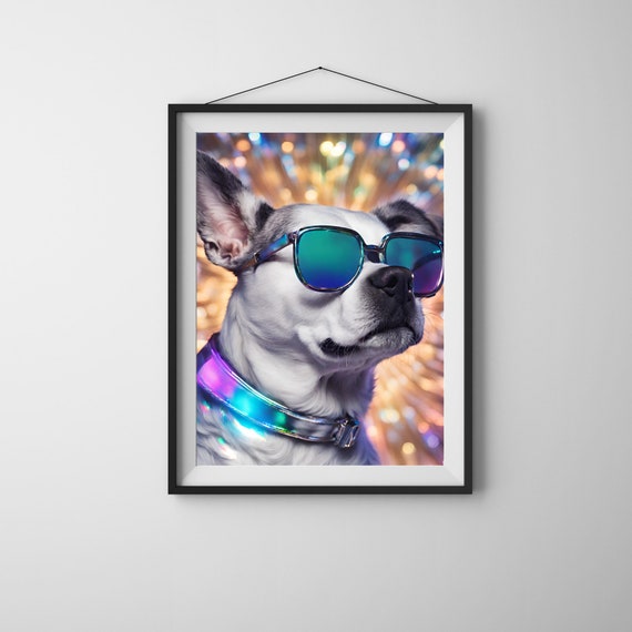 Rockstar Paws: Colorful Canine Charm With Cool Shades – Funky Dog - Main Image