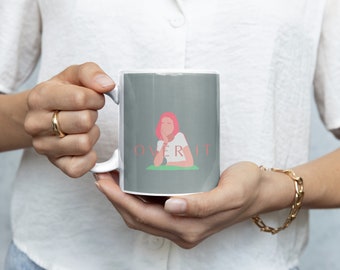 sobre ella taza, regalo divertido, taza divertida, tazas divertidas, taza, taza de café, regalos divertidos, regalo para ella, regalo de Navidad, regalo de cumpleaños