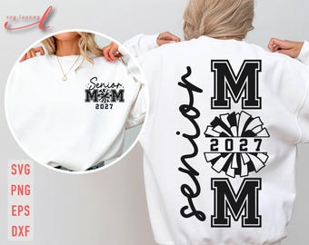 Senior Mom 2027 SVG: Graduation Shirt Design (Digital Download)