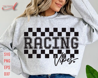 Racing Vibes SVG: Checkered Flag Design (Digital Files)