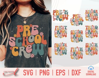 Teacher Crew SVG Bundle: First Day of School Shirt Designs (Digital Download