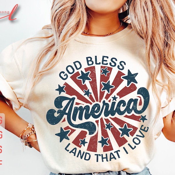 God Bless America Land That I love Svg, 4th Of July Svg, Fourth of July Svg, America Svg, God Bless America Svg, USA Svg, 4th of July Shirt