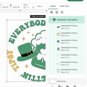 May include: A green and yellow design for a t-shirt with the text "Everybody in the pub is tipsy" and a green beer mug and hat.