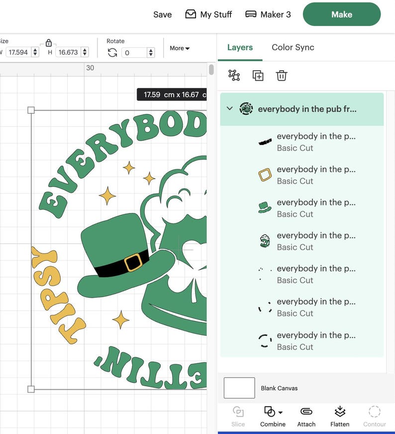 May include: A green and yellow design for a t-shirt with the text "Everybody in the pub is tipsy" and a green beer mug and hat.
