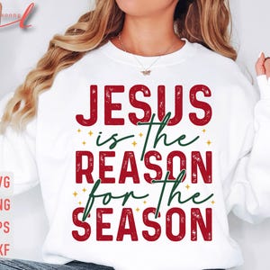 Jesus The Reason For The Season Svg, Retro Christmas Svg, Christian Christmas Svg, Jesus Is The Reason Png, Christmas Jesus