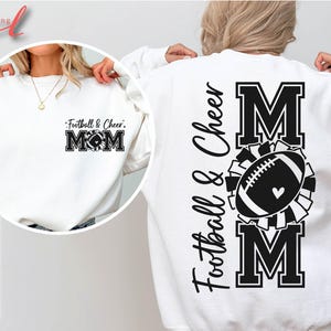 Football & Cheer Mom Svg, Football Mom Svg, Football Mama Svg, Cheer Mom Svg, Football and Cheer Svg, Football Season, Football Mom Shirt