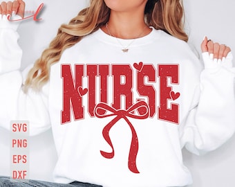 Nurse Valentine SVG PNG: Nurse Valentines Shirt Design (Digital Download)