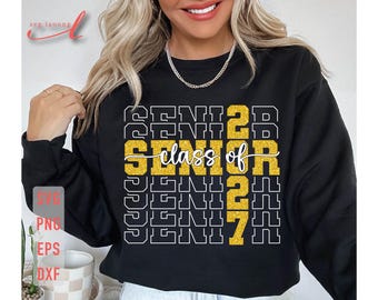 Senior 2027 SVG: Graduation Shirt Design (Digital Download)