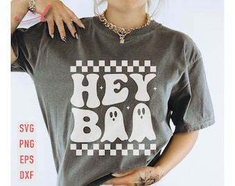 Hey Boo Ghost SVG, Halloween Design (Digital Download