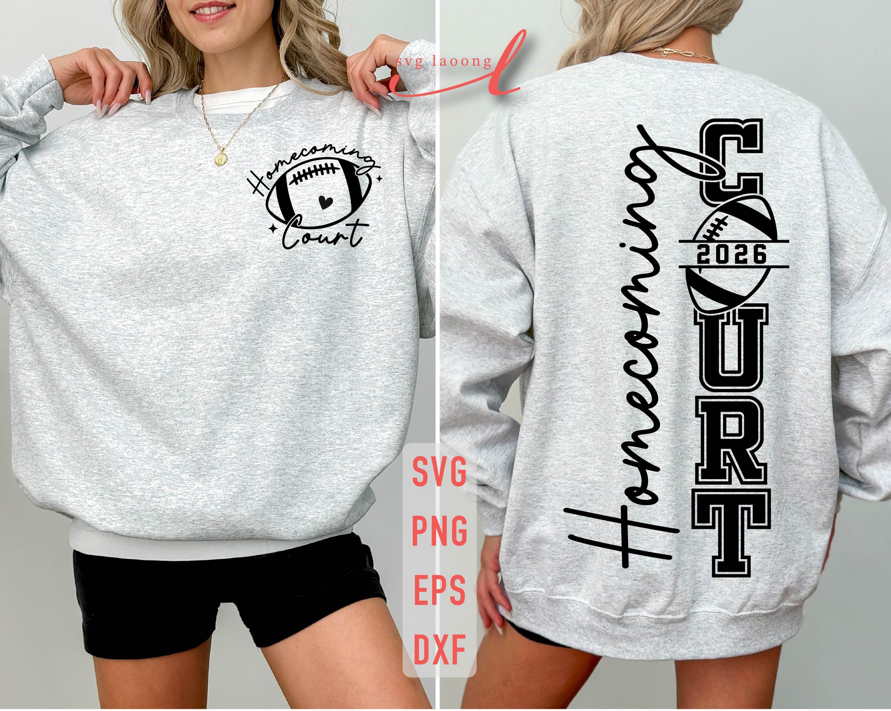 Homecoming Court 2026 Football SVG: Hoco Shirt Design (Digital Download