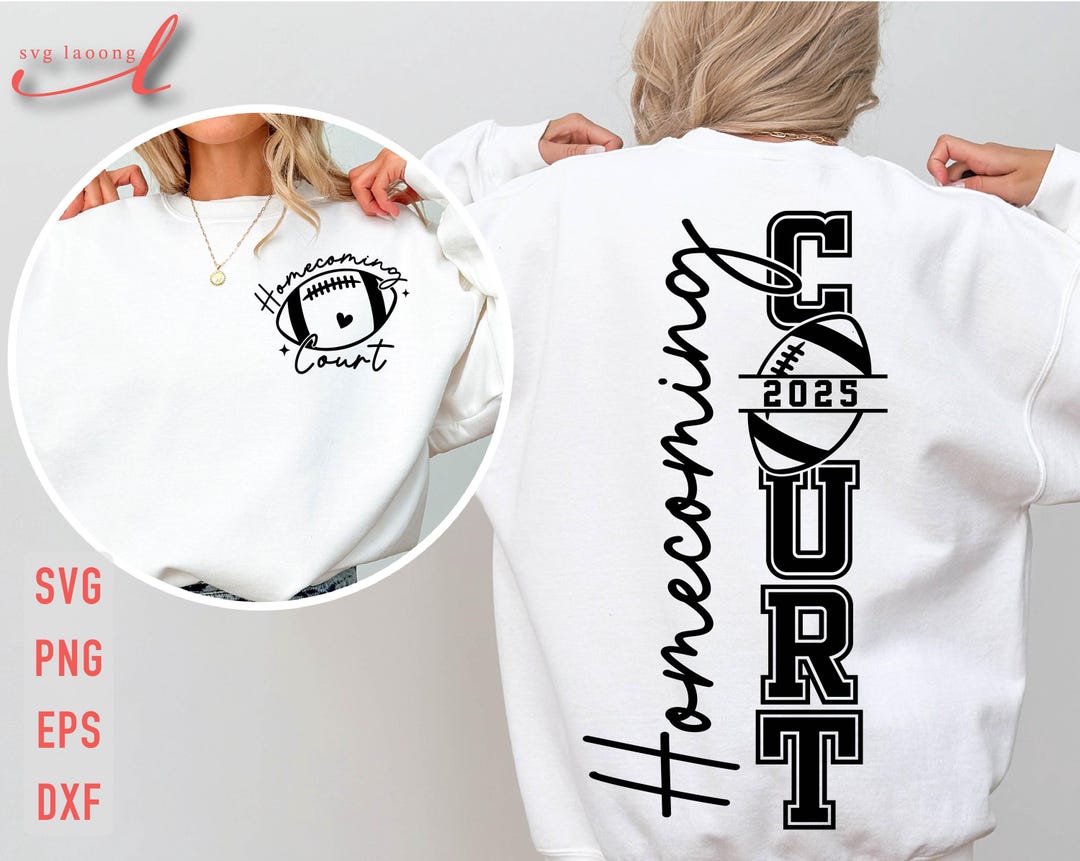Homecoming Court 2025 Football SVG: Hoco Shirt Design (digital Download ...