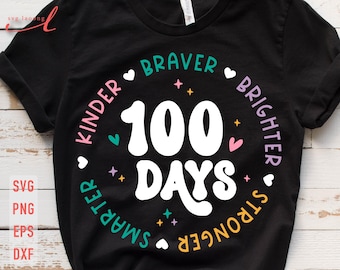 100 Days of School SVG: Teacher Shirt Design (Digital Download)