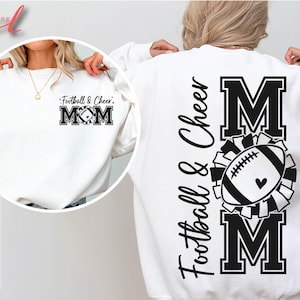 Football & Cheer Mom SVG: Shirt Design (Digital Download)