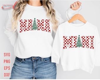 Mama e Mini Natal SVG: Camisa Família Combinando (Download Digital)