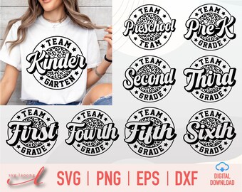 Teacher School Grade SVG Bundle: First Day of School Designs (Digital Download