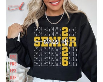 Senior 2026 SVG: Graduation Shirt Design (Digital Download)