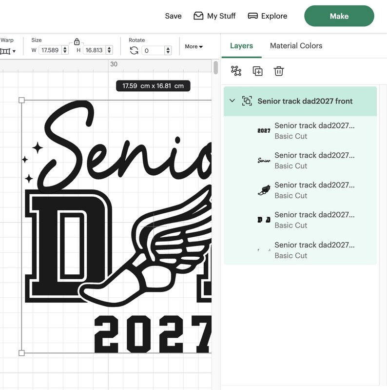 Senior Track Dad 2027 SVG, Sports Dad Shirt Design (Digital Download) image 4