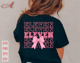 11th Birthday Girl SVG: Pink Eleven Design (Digital Download)