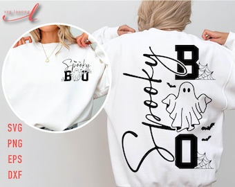 Spooky Boo SVG PNG: Halloween Design (Digital Download)